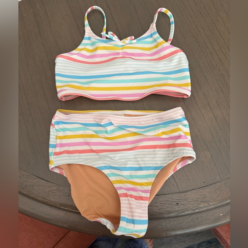 Girls 2 piece J Crew Factory bathing suit. Size 8. Never worn.